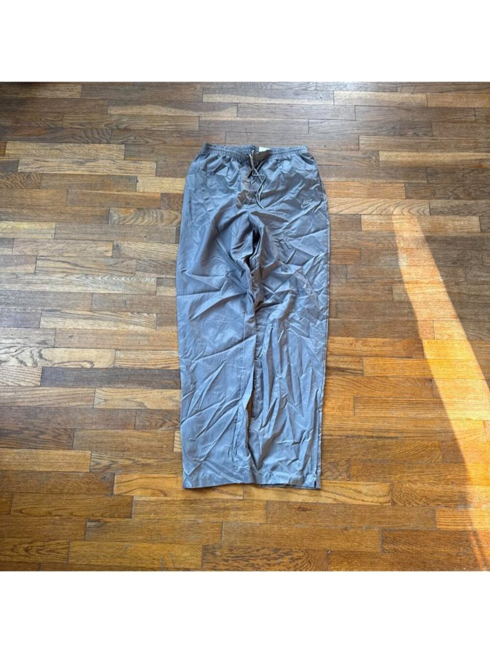 Nike Gray Athletic Track Sweatpants Drawstring Waist